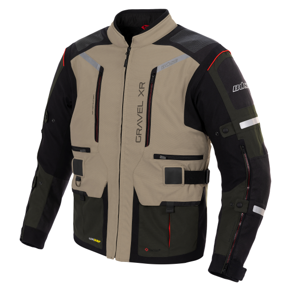 Buse tekstil mc-jacket grus xr sand
