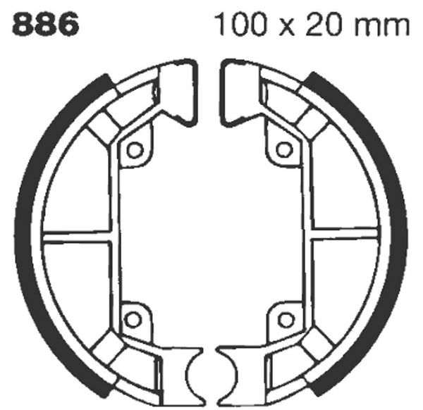EBC BRAKE SHOE default 886