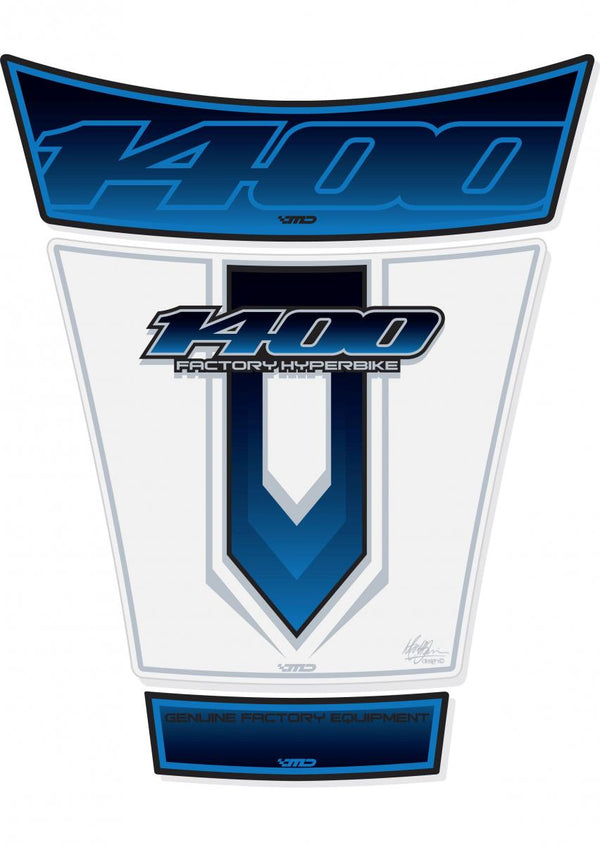Tankbeskyttelse 2001-08 GSX 1400 White/Blue