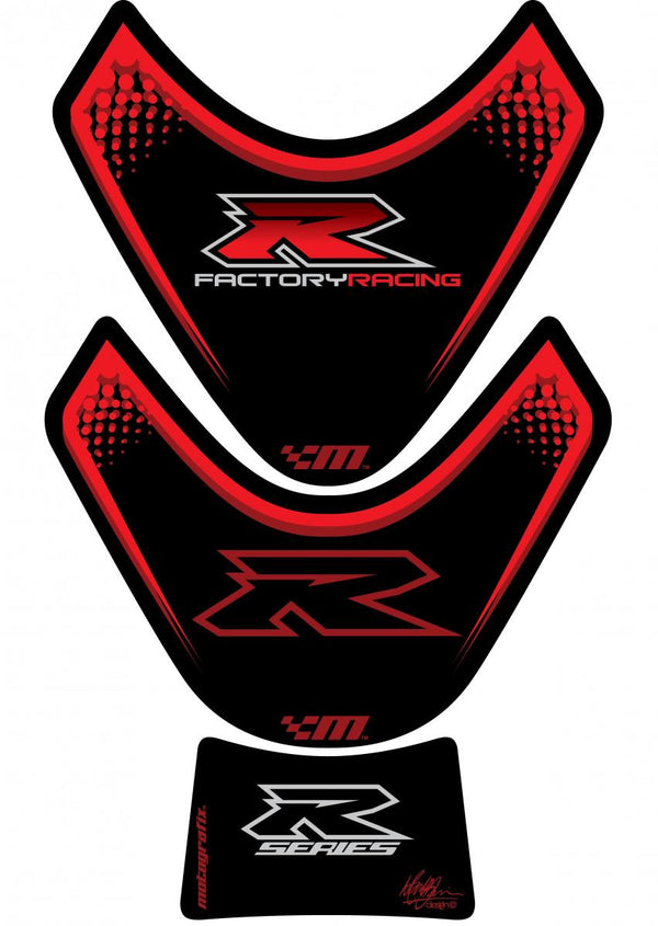 Tankbeskyttelse 09-15 GSXR1000Black/Red