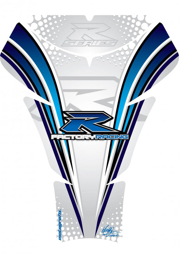 Tankbeskyttelse 05-08 GSXR1000/06-15 GSXR600 750 Hvid/blå