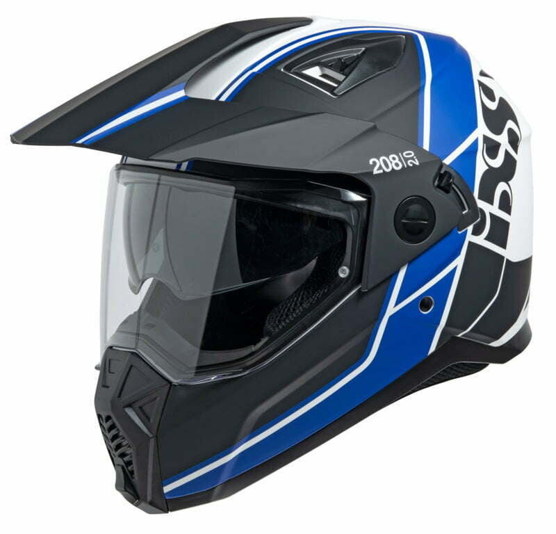 IXS Adventure MC Helmet 208 2.0 Sort /hvid /blå