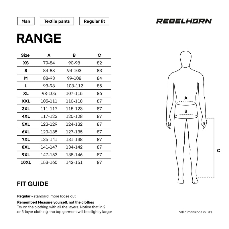 Rebelhorn tekstil mc-bukser serie grå