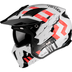 MT Helmets Open MC Helmet Streetfighter Twin Pearl White