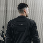 Ozon læder mc-jacket dart sort