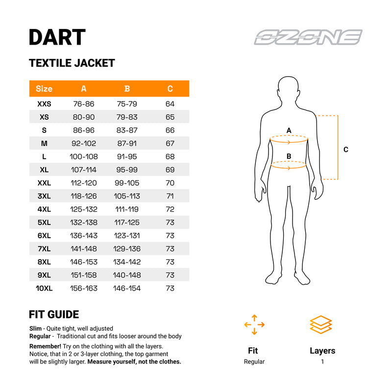 Ozon tekstil mc-jacket dart sort /influenza