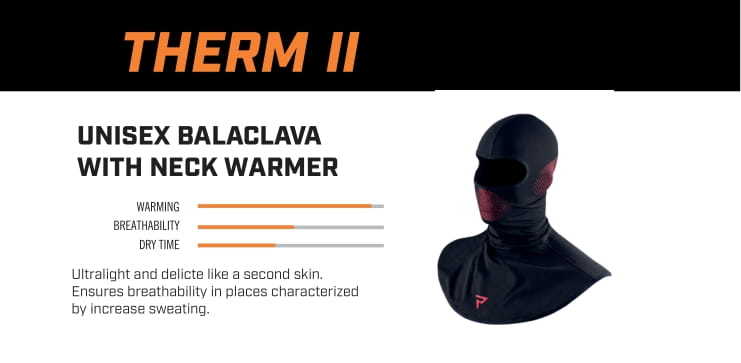 Rebelhorn Balaclava Therm II sort /rød