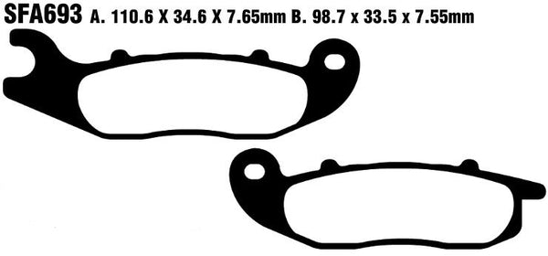 EBC Brake Pad Carbon Scooter SFAC693