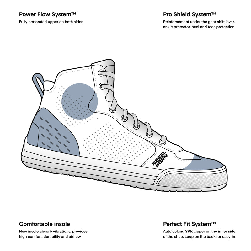 Rebelhorn unisex mc-sko spike sort