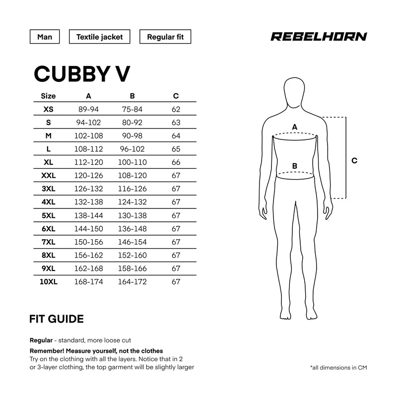 Rebelhorn tekstil mc jakke cubby mod grå /influenza