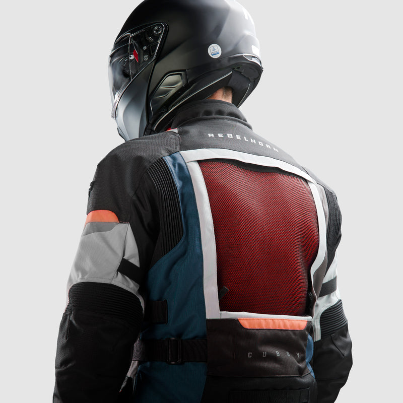 Rebelhorn Textile MC jacket Cubby V Gray /Red /Blue