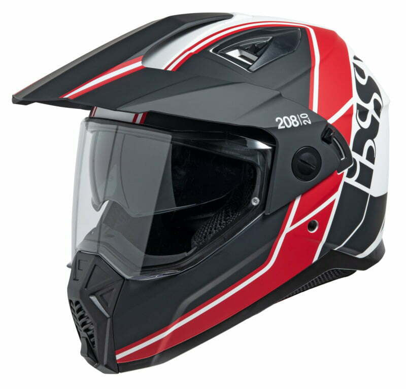 IXS Adventure MC Helmet 208 2.0 Sort /hvid /rød