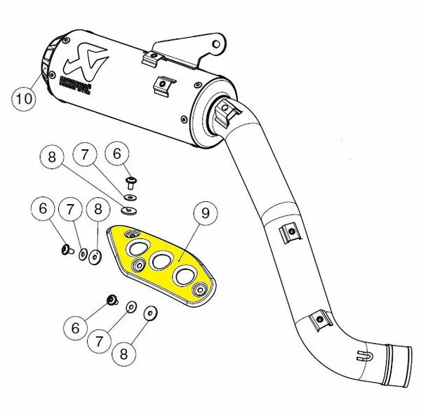 Akrapovic Heat Shield Rustfrit stål XS P-HSY7R3