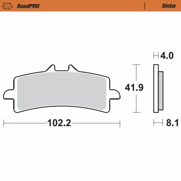 Moto-Master Brake Pad Sinter Front 408101