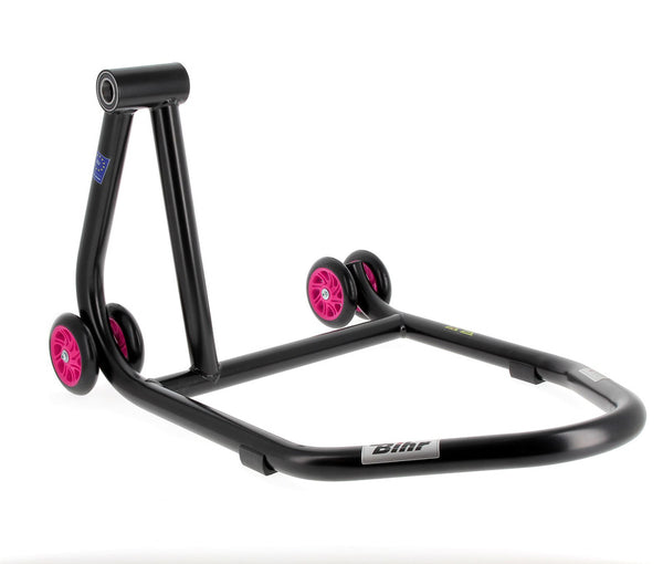 Bihr hjemmebane forlod en enkelt arm paddock -stativ Matt Black Pink Wheelsnull