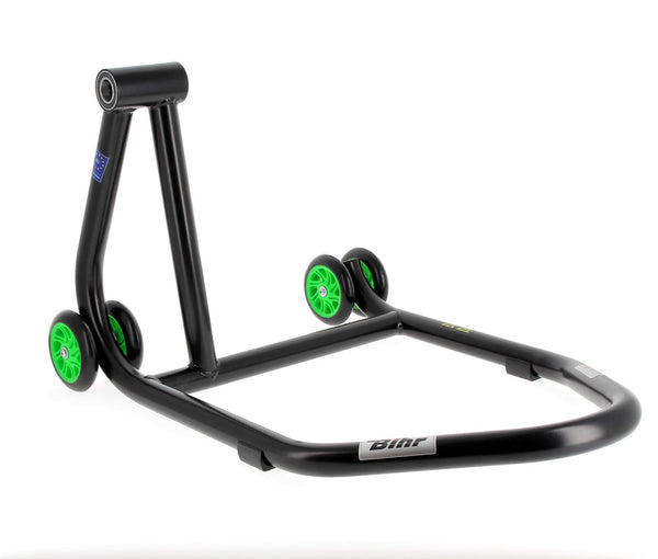 Bihr hjemmebane forlod en enkelt arm paddock stativ Matt Black Green Wheelsnull