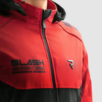 Rebelhorn softshell mc-jacket skråstreg sort /rød