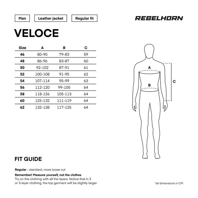 Rebelhorn Mc-Skin Jacket Veloce sort /influenza