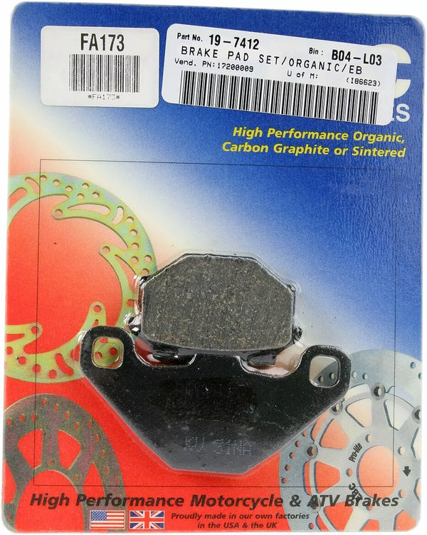 EBC Brake Pad FA Se organisk FA173