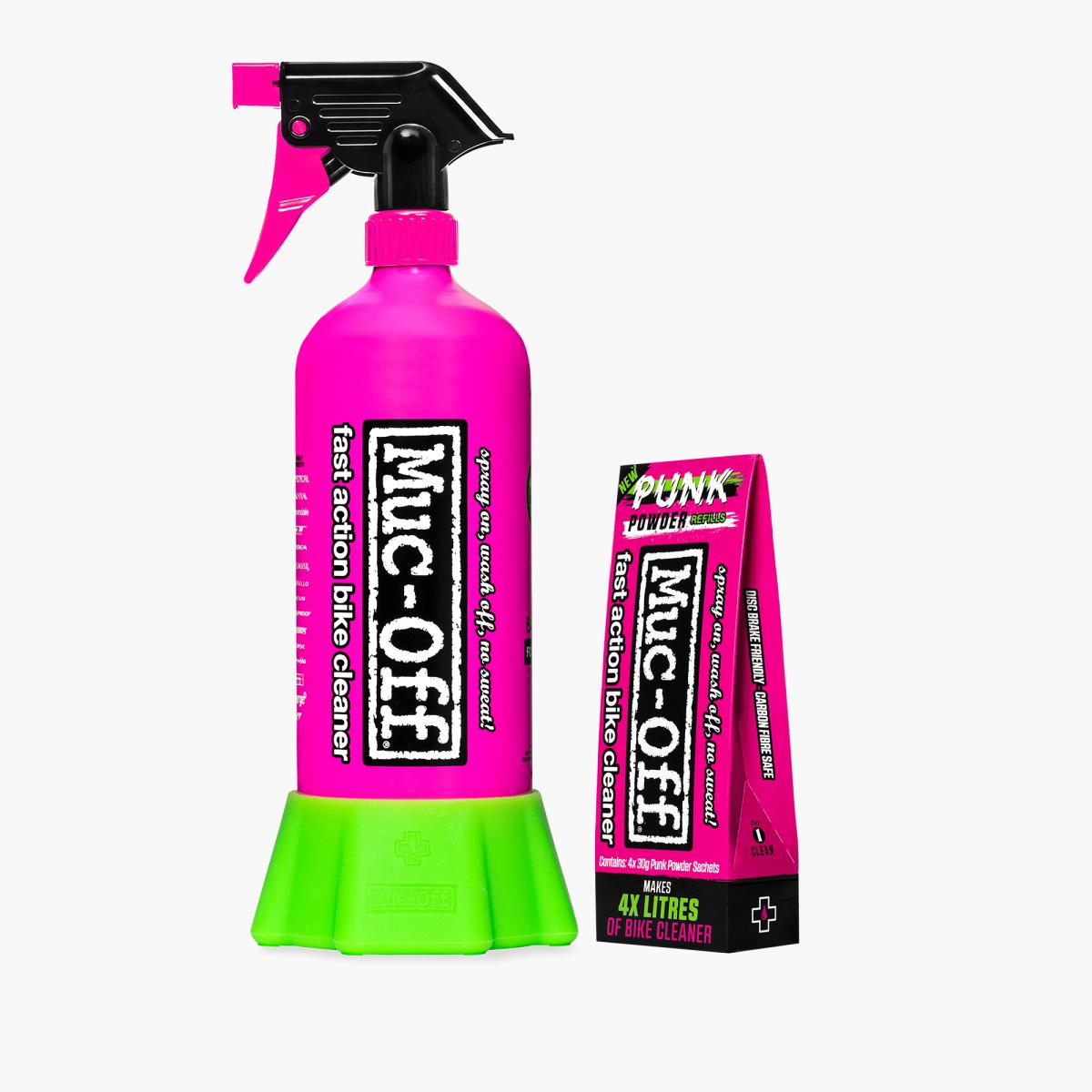 Muc -off bottom for life bundle - aluminum bottom/punk powder