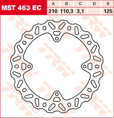 TRW Brake Rotor Fix Wave L/R MST463EC