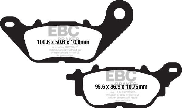 EBC Brake Pad FA ser organisk FA662 ud
