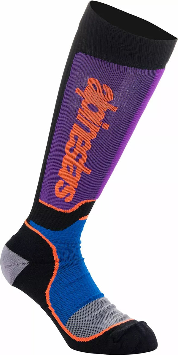 Alpinestars (MX) Sock Surface MX+ BLK/PUR/BL 4742324-1246-ml
