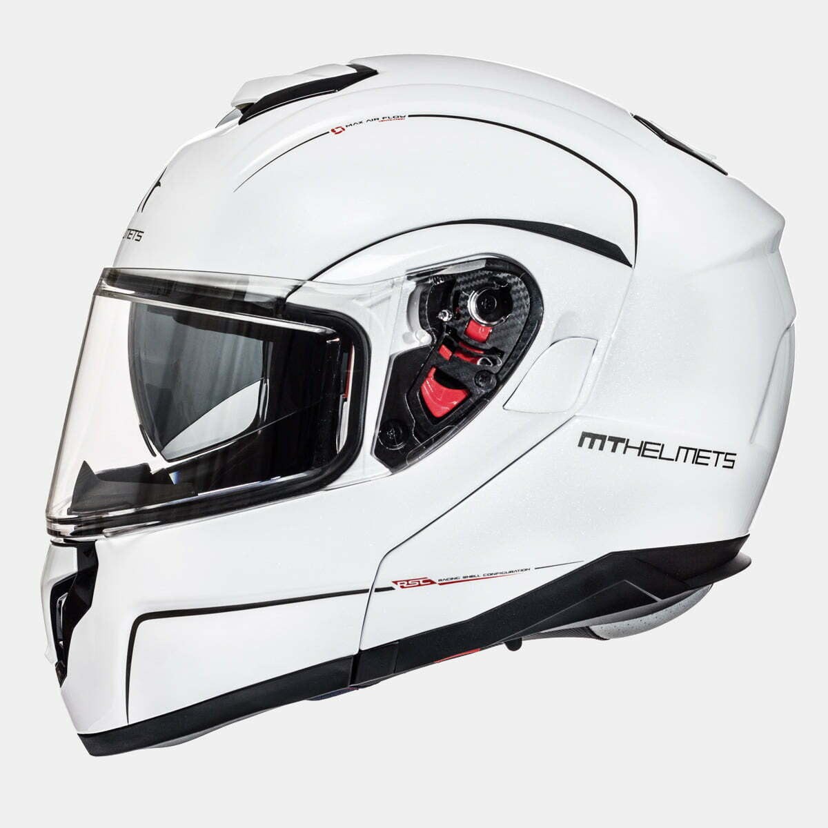 MT Helmets åbelige MC -hjelmatom White