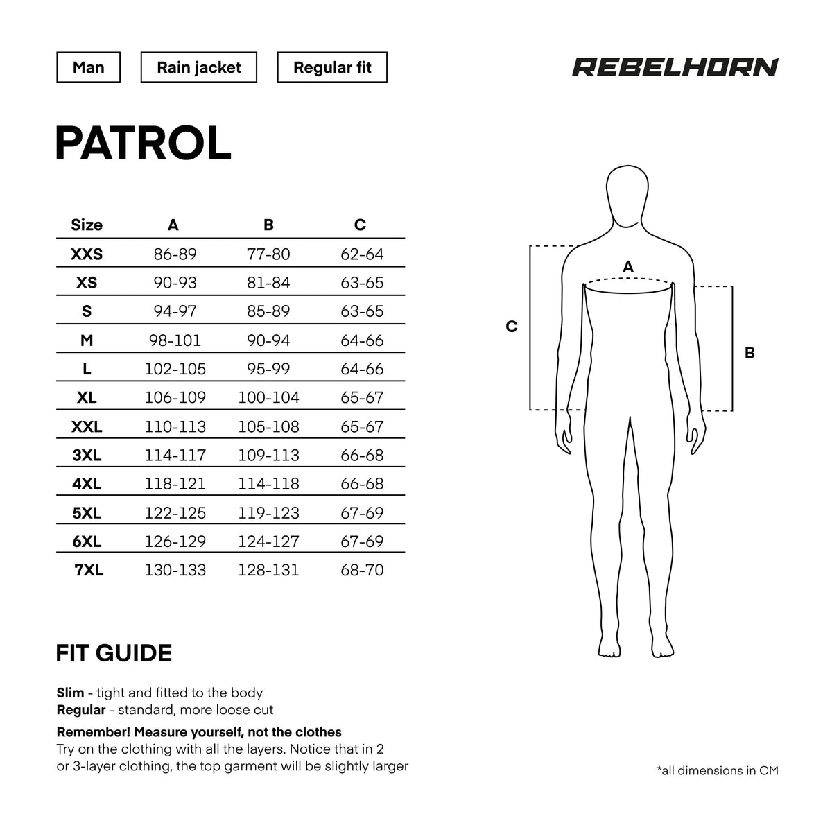 Rebelhorn tekstil mc jakke patrulje sort