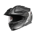 Schuberth öppningsbar mc-hjälm E2 Explorer grå med visir och aerodynamisk design, idealisk för stad och touring.