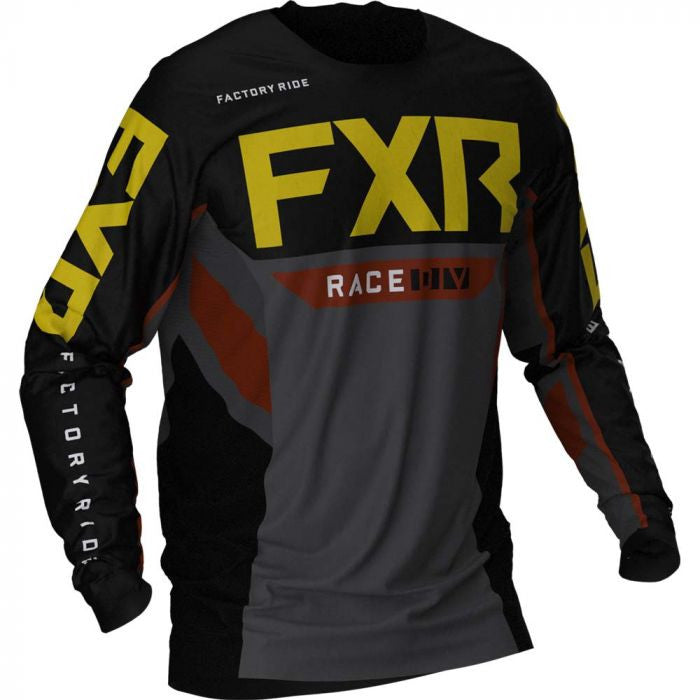 FXR Podium off-road cross sweater 21 sort /char /rust /guld