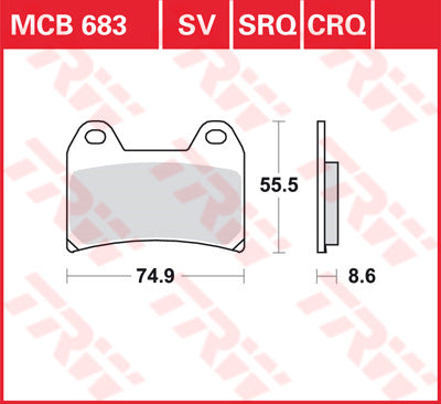 TRW Brake Pad TRW MCB683 MCB683