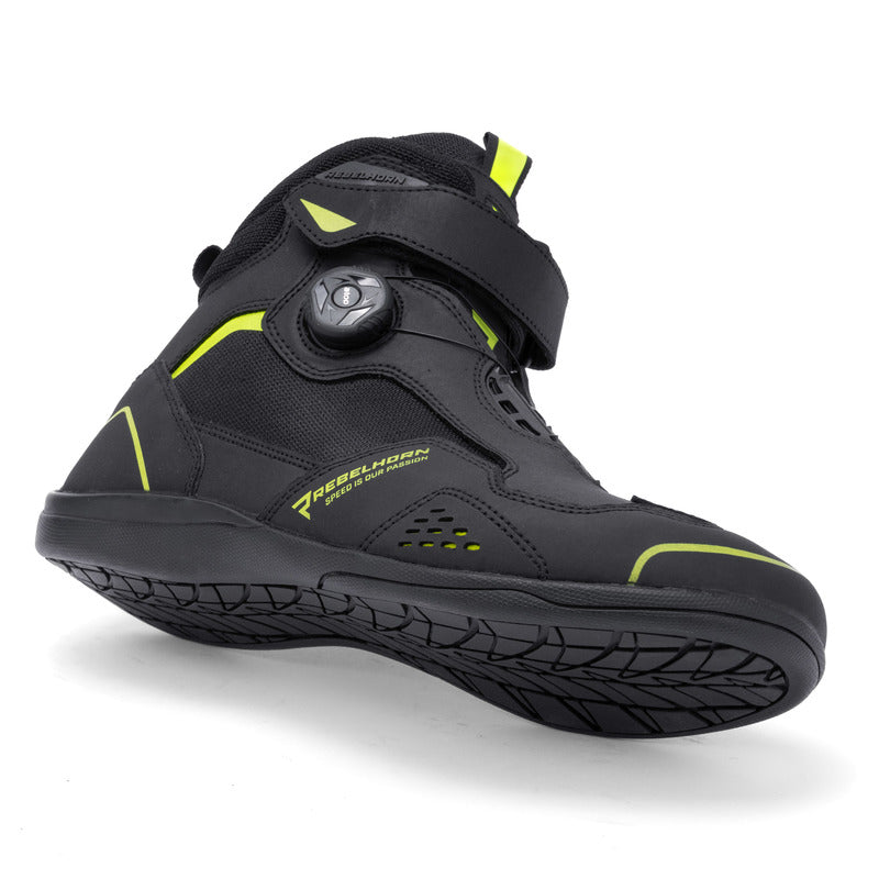 Rebelhorn Unisex MC shoes Spark II Black /Flu