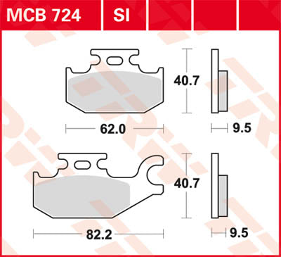 TRW Brake Pad TRW MCB724SI MCB724SI