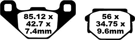 EBC Brake Pad FA ser organisk FA382 ud