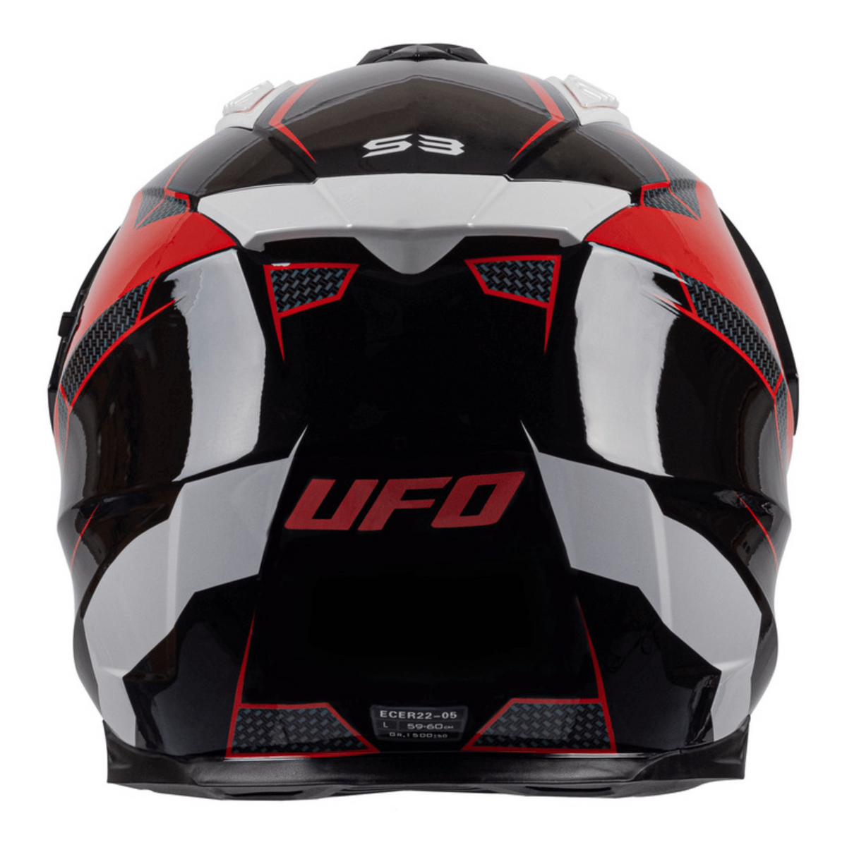 UFO Adventure MC Helmet Aries sort /rød