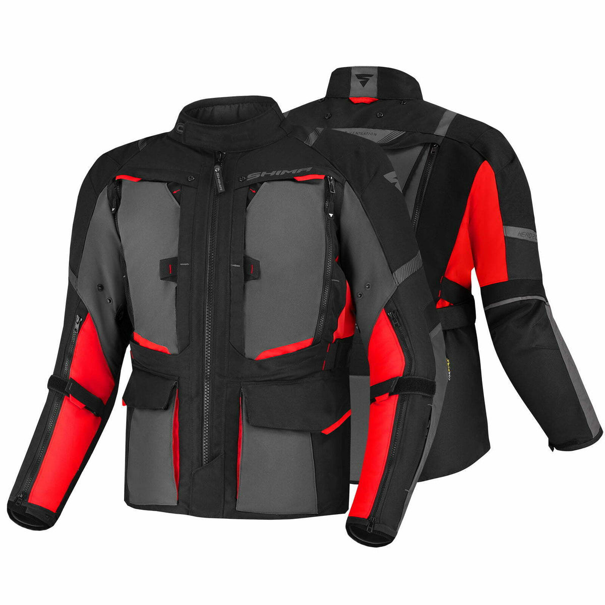 Shima Textile MC-Jacket Hero 2.0 sort /rød