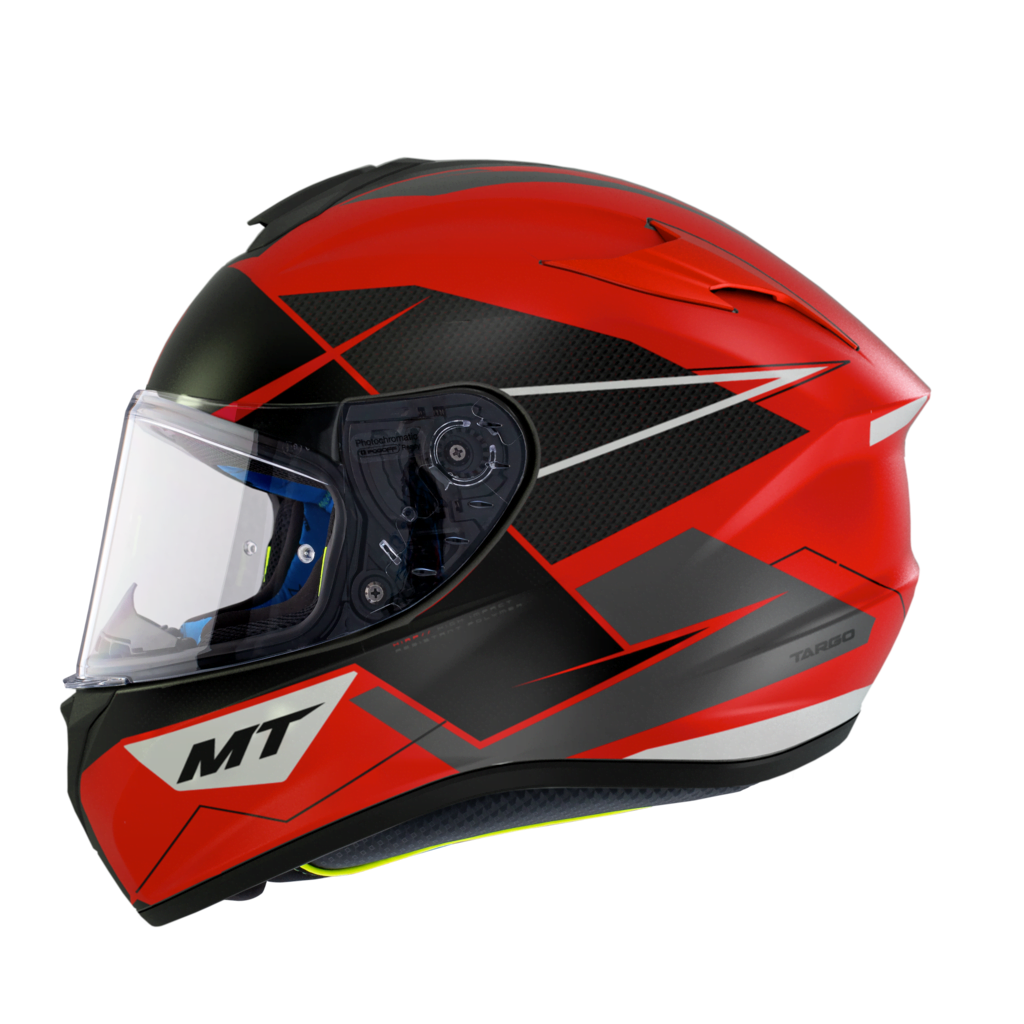 MT -hjelme Integral MC Helmet Targo Podium Rojo