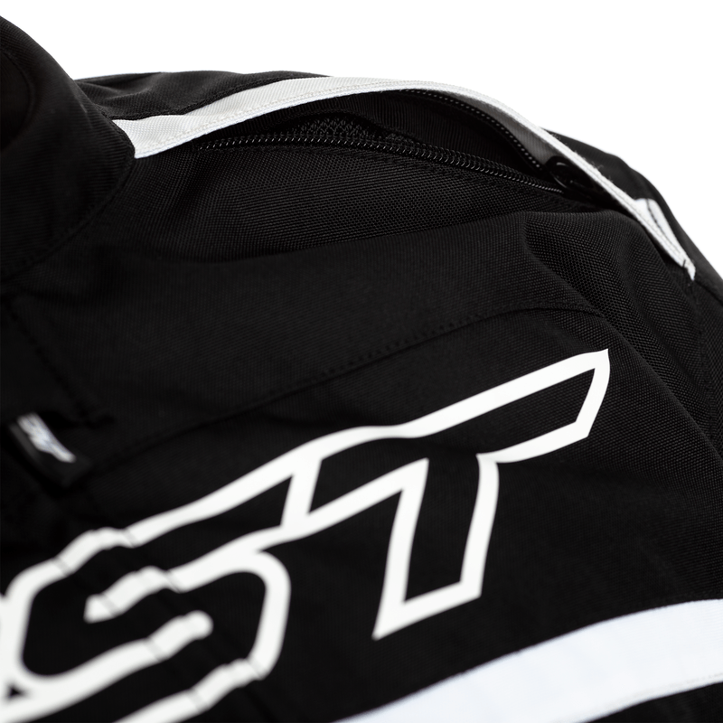 Rst textile mc-jacket pilot black /white