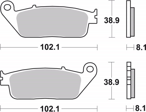 Brembo Street Sintered Metal Brake Pads - 07HO30SA 07HO30SA