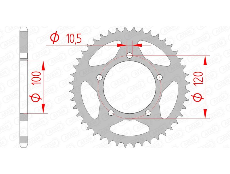 AFAM STEEL STANDARD BACK SPROKE 35801 - 520