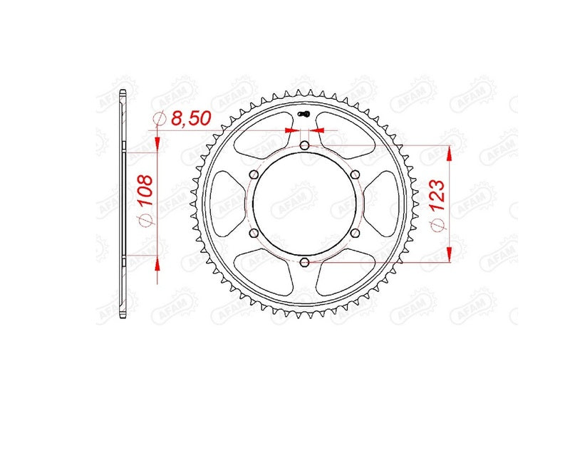 AFAM STEEL STANDARD REAR SPROPET 92220 - 428