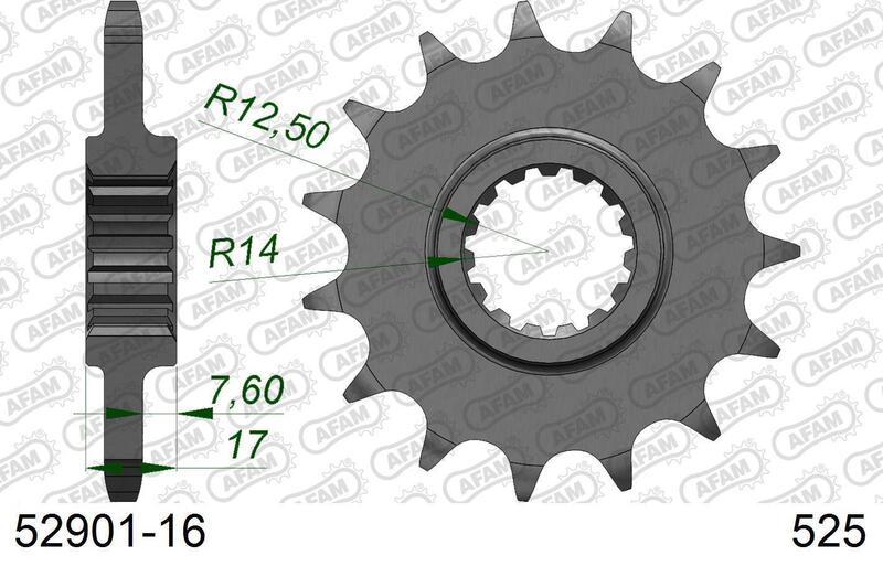 AFAM STEEL Standard Front Sprock 52901 - 525