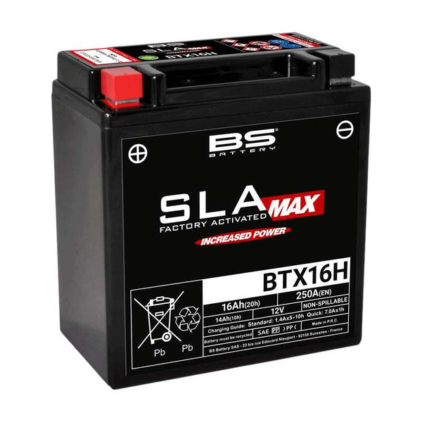 BS Battery SLA Max Batteri Vedligeholdelsesfrit Fabrikaktiveret - BTX16H 