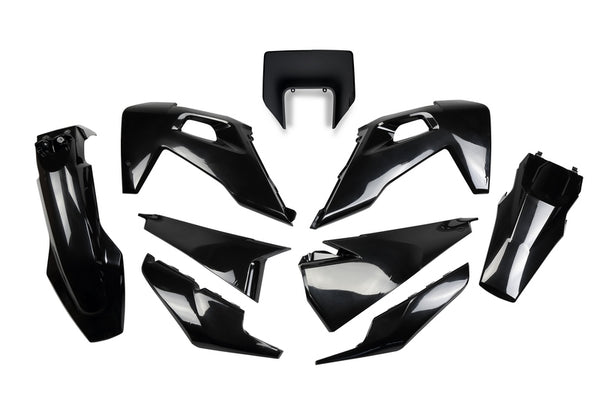 UFO PLASTIC KIT BLACK HUSQVARNA FE/TE HUKIT623@001