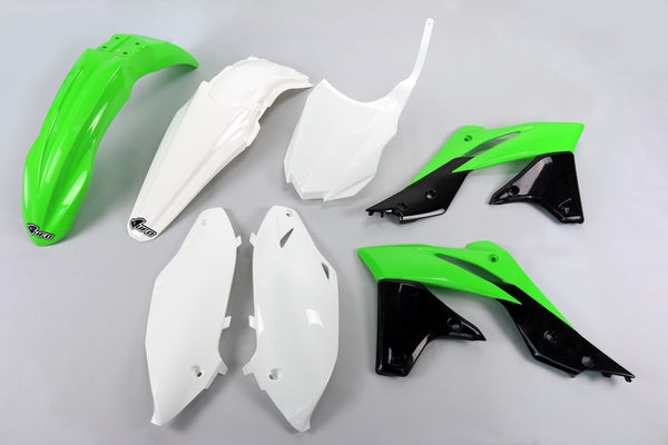 UFO Plastic Kit OEM Color (14-15) Grøn/hvid/sort Kawasaki KX-F250 Kakit221@999