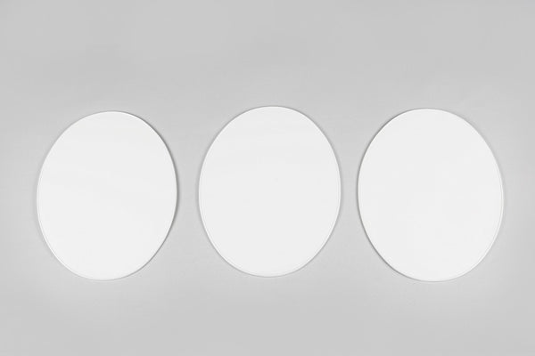 UFO vintage oval frontplade 1970 hvid 3 stk me08049@w