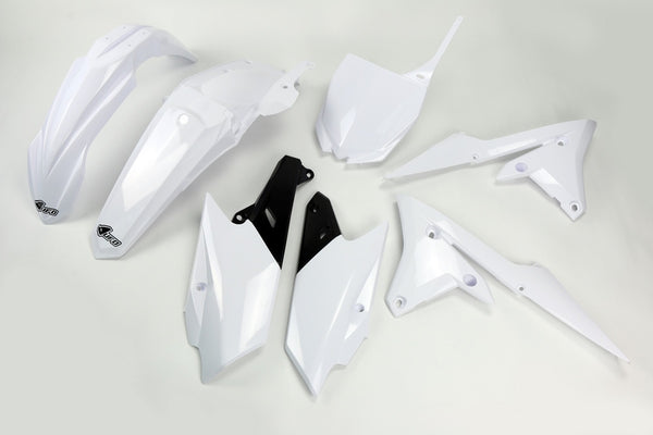 UFO Plastic Kit White Yamaha YZ250F/450F Yakit318@046