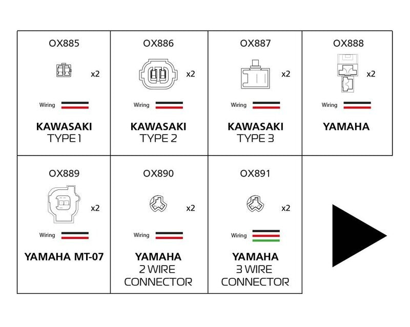 Oxford -indikatoradapterkabel - Yamaha 2 Wire Connector OX890