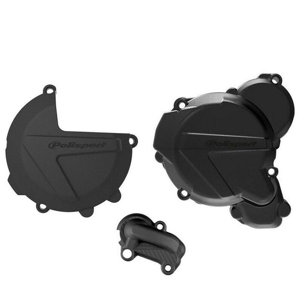 Police Port Clutch, Ignition and Water Pump Cover Protection Set-KTM 250/300 EXC / XC-W (17-22) 90968